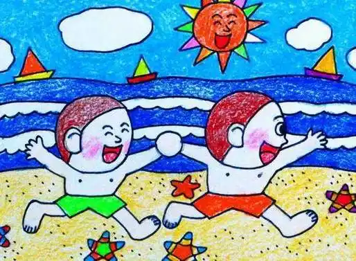 水粉画夏天的景色简单水粉风景画夏天