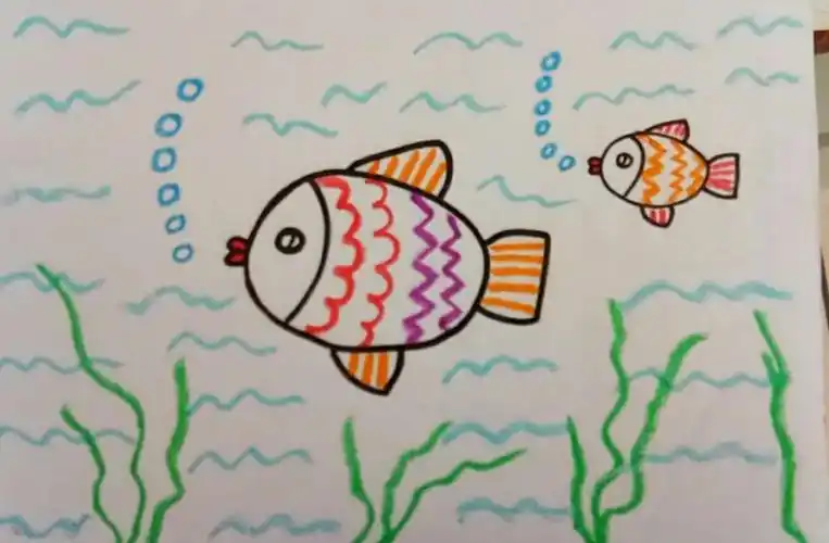 平台镇小太阳幼儿园中班级绘画比赛