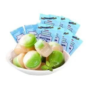 悠哈特浓牛奶糖清凉薄荷味120g*7袋喜糖糖果零食小吃休闲食品