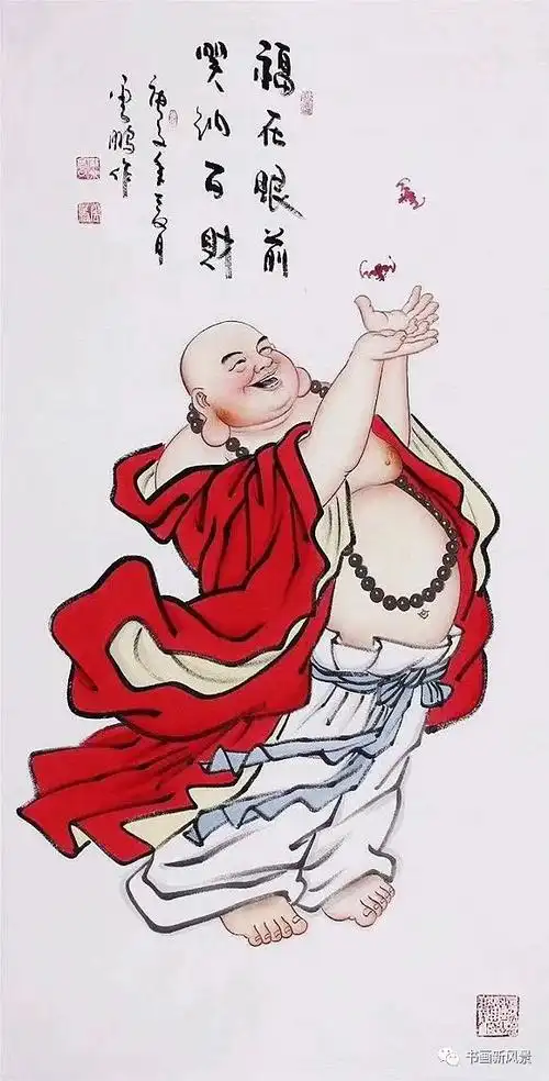 送你一组开心弥勒佛,祝你笑口常开!