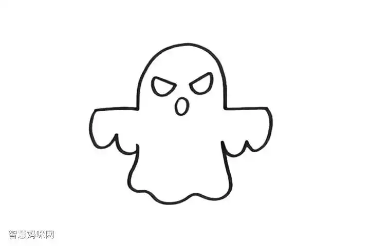 恐怖鬼简笔画教程