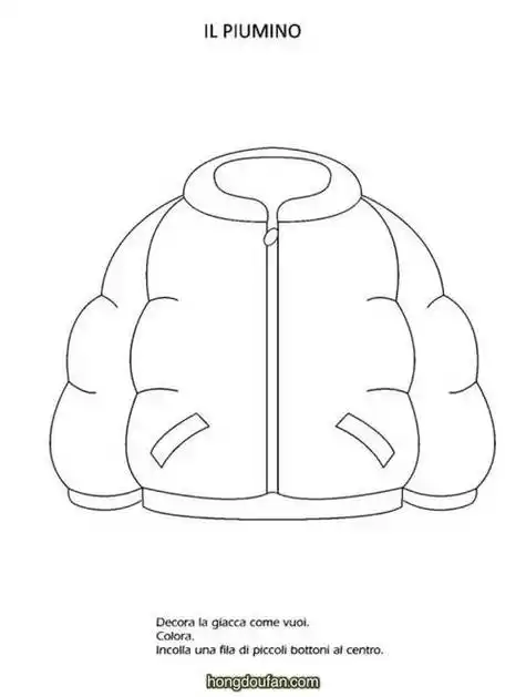 冬天棉衣衣服的简笔画