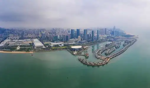 鸟瞰厦门全貌照片