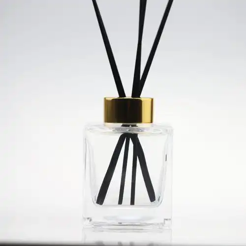 【居家香薰瓶】直角方瓶香薰玻璃瓶藤条无火香薰