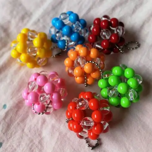 手工礼品小礼礼物节日圆球彩球挂件串珠包挂件钥匙扣