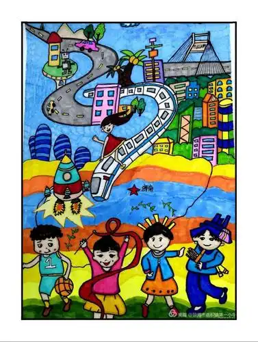 琼海市嘉积镇第一小学在"海南自由贸易港畅想"主题绘画,书法比赛中喜