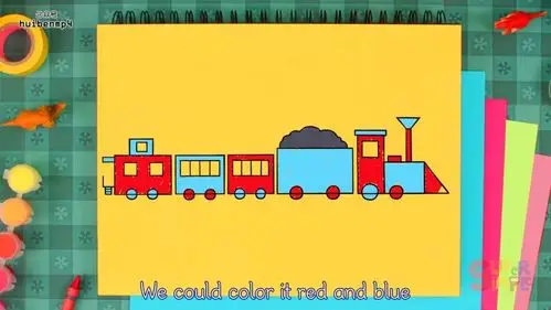 简笔画13学画小火车drawatrain英文动画字幕版