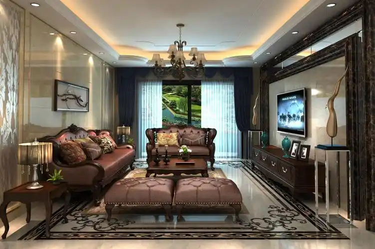 客厅复古风格家具装修图片