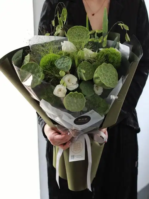 莲蓬花束  #夏日花束  #绿色系花束