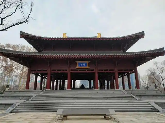 冬日早晨看西安兴庆宫公园里的别样景象