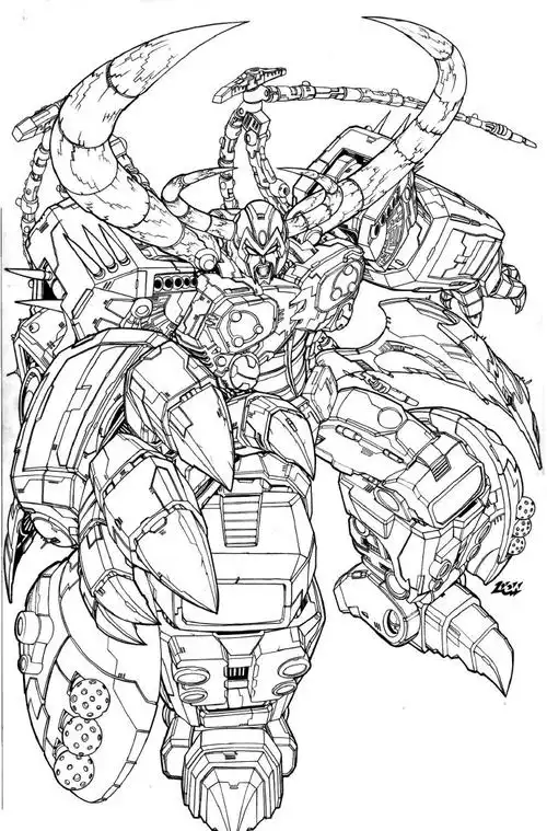 don figueroa近期分享的变形金刚手绘线稿#变形金刚##变形金刚资讯港