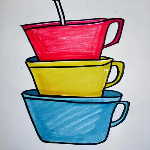 杯子叠叠乐图片简笔画