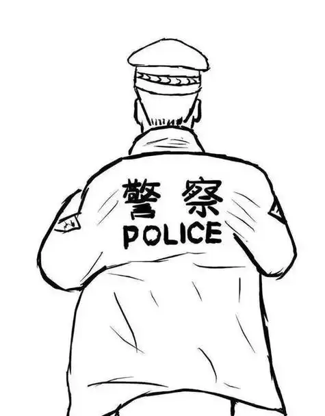 警察简笔画图片大全 幼儿园警察简笔画图片大全