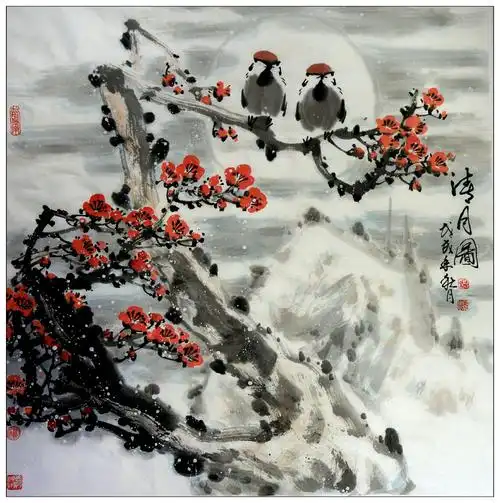 国画梅花写意 杨景志作品