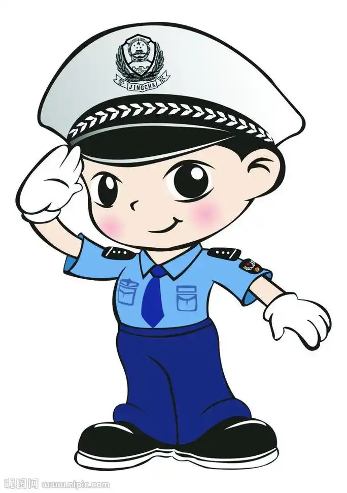 警察卡通图片简笔画 戴口罩警察卡通图片简笔画