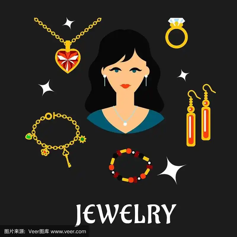 戴着珠宝和黄金的女人