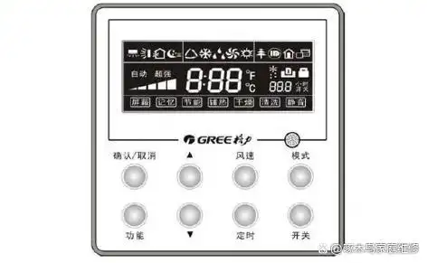 格力中央空调面板符号说明