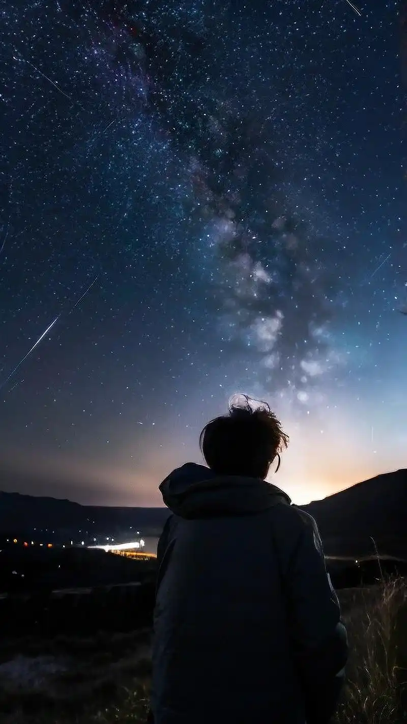 🌌伤感夜晚星空壁纸精选💔 每当夜幕降临,抬头仰望星空,那些闪烁