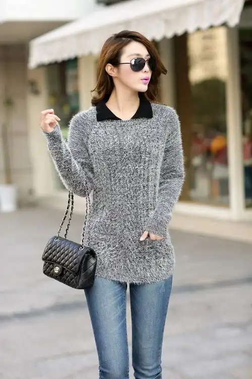 2013瑞丽女装春秋新款堆堆高领针织衫女式修身毛衣 z012 201