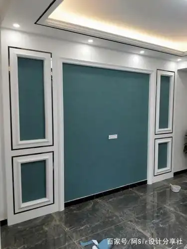 六款用石膏设计的电视背景墙