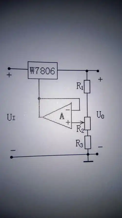 在图示电路中 已知w7806的输出电压为6v r1=r2=r3=200欧 求出输出电压