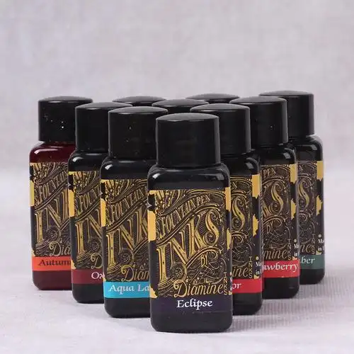 墨水正装红粉色系英国原装戴阿米阿米diamine彩色笔用墨水