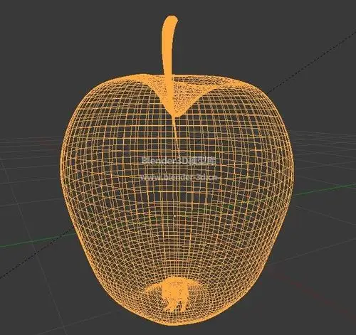 blender 真实苹果3d模型素材免费下载-blender3d模型库