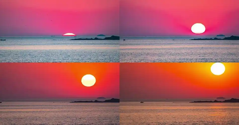 海上日出全过程延时