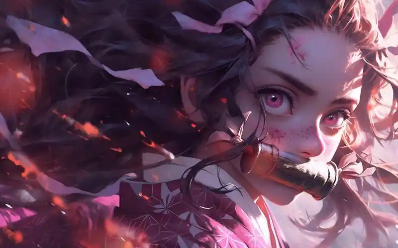 鬼灭之刃 灶门祢豆子 特写系列 原创4k高清平板电脑壁纸