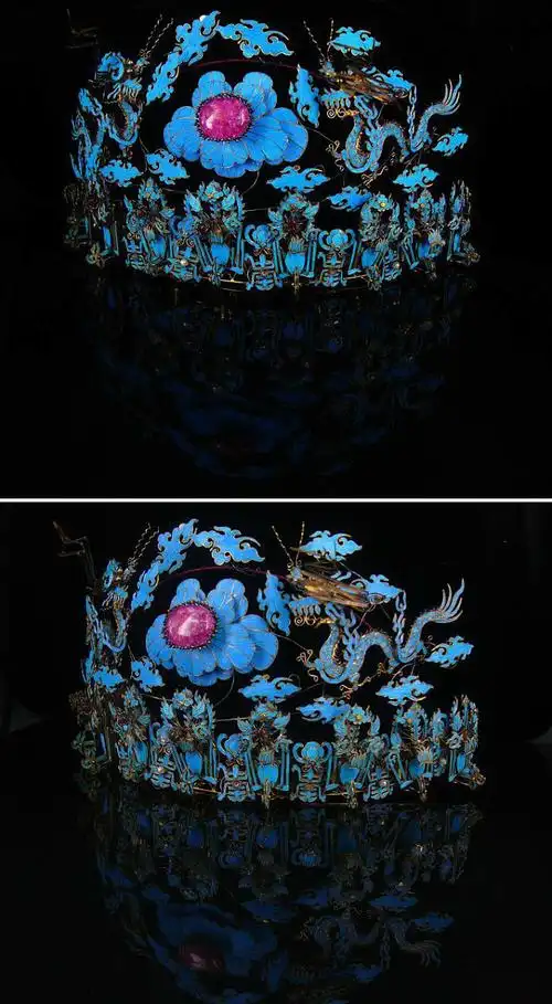 清代点翠大凤冠