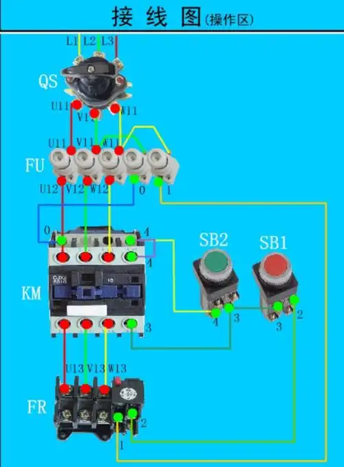 实验1:异步电动机手动单向运转控制 实验2:异步电动机点动控制 实验3