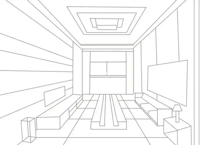 一点透视室内设计临摹
