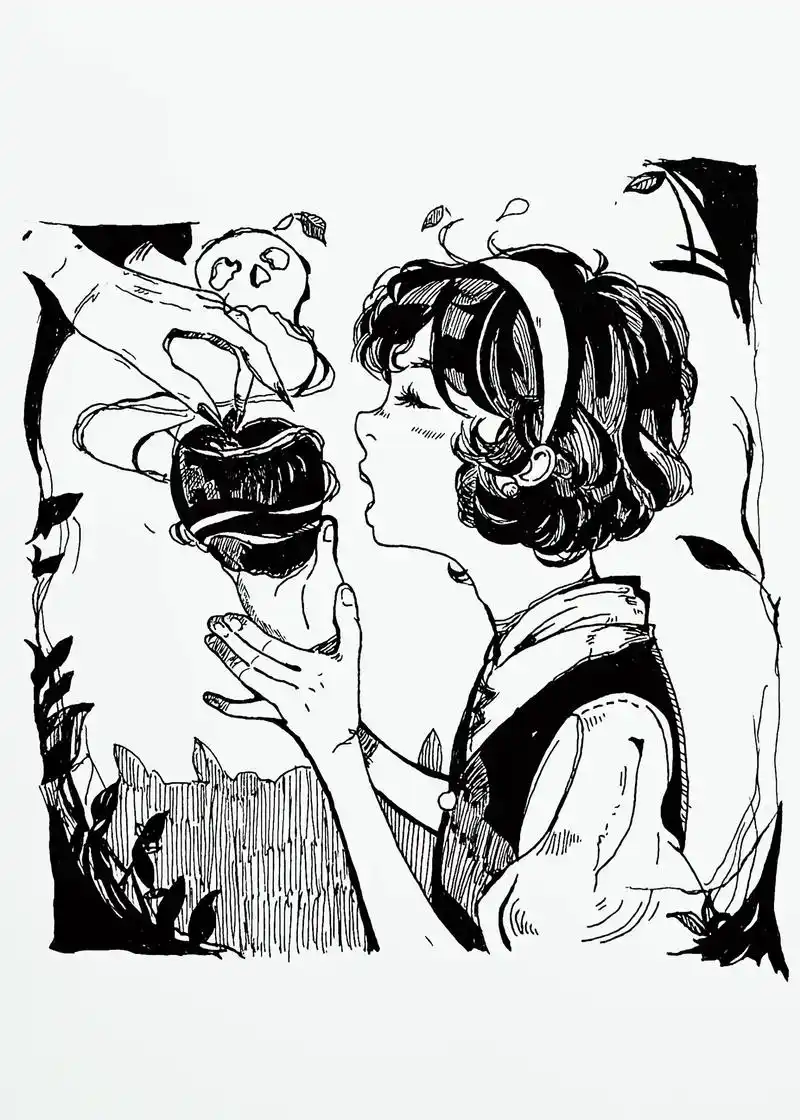 睡过头了,随便涂一张吧.#日常#黑白插画 #手绘#临摹 - 抖音