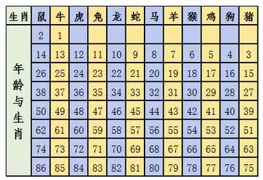 正版彩图:2021十二生肖号码表图