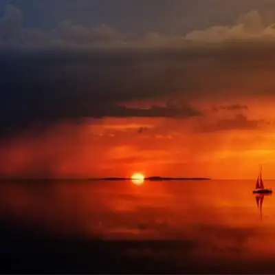 好看晚霞落日风景头像真实高清大图