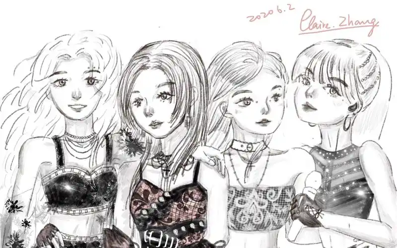 【手绘/blackpink】0基础blink为爱超常发挥?