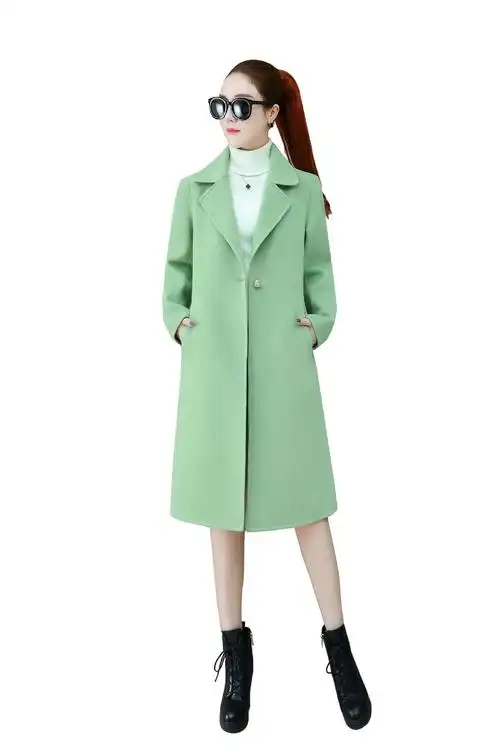 诗文同款双面羊绒羊毛呢大衣女冬高端风衣女中长款冬加厚外套大衣