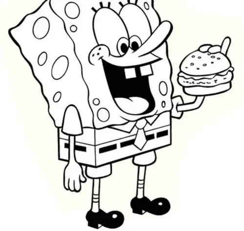 海绵宝宝卡通动漫人物简笔画图片