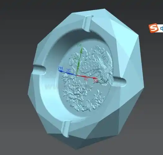 a10ug凤凰烟灰缸stp格式3d图档