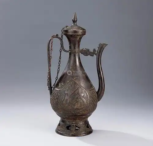 lot.0547 明 福寿纹铜执壶