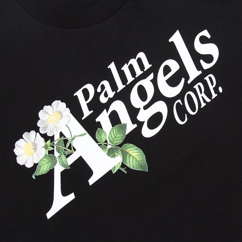 潮流观止palmangels棕榈天使胸口花卉字母logot恤