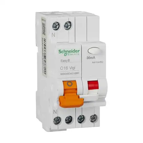 施耐德电气 easy9 ea9c 漏电保护断路器 1p n