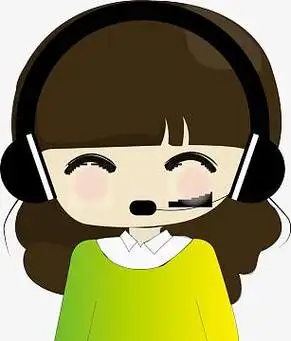 卡通女客服矢量图