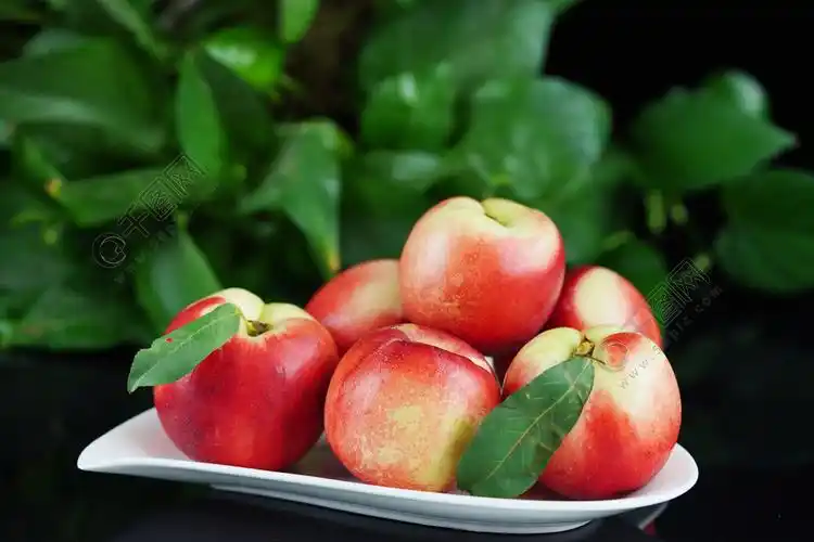 新鲜水果油桃摄影图