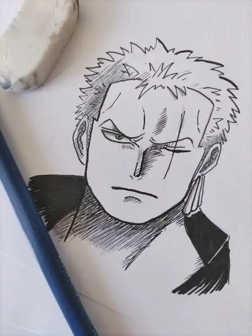 海贼王索隆手绘附过程