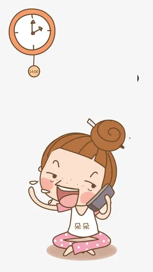 卡通丸子头小女孩