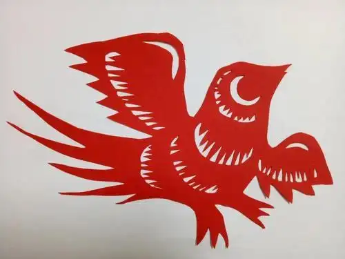 简易鸟剪纸步骤图解法