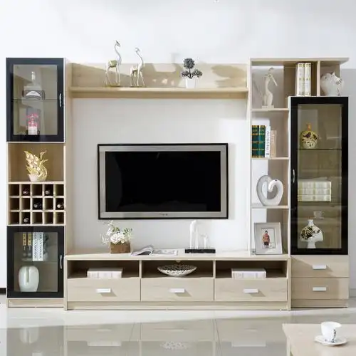 客厅电视柜组合墙柜简约电视墙整体背景影视柜电视机柜酒柜包邮