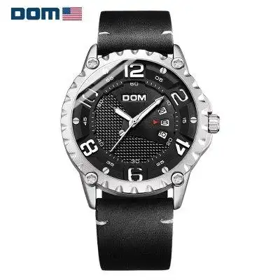 美国dom/多姆品牌正品男士手表男防水多功能运动石英表简约休闲时尚