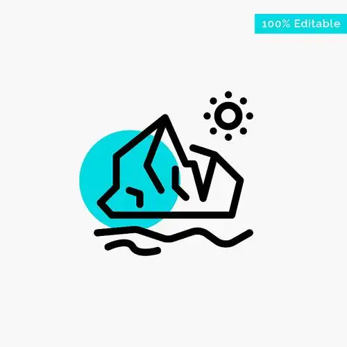 3d低多边形冰山